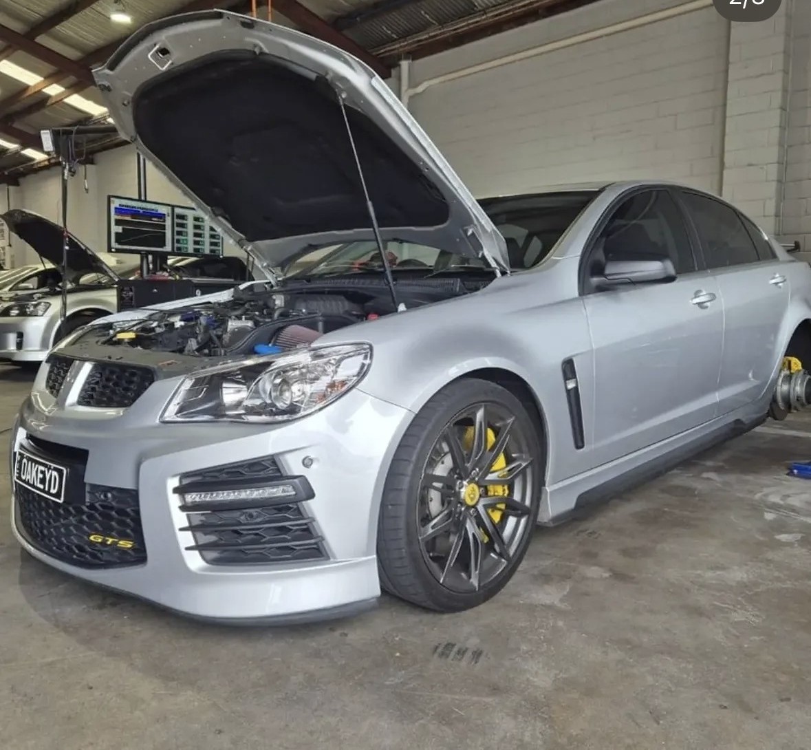 Silver HSV GTS in for workshop diagnostics