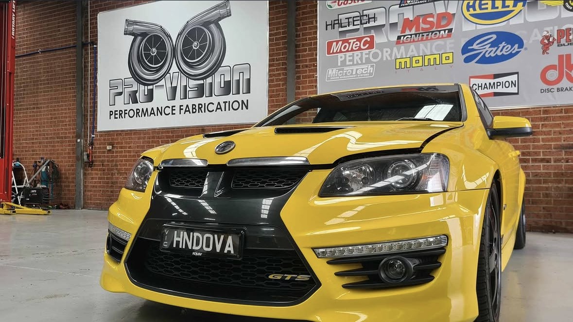 Yellow HSV GTS in the Pro-Vision workshop